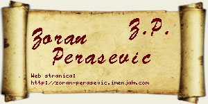 Zoran Perašević vizit kartica